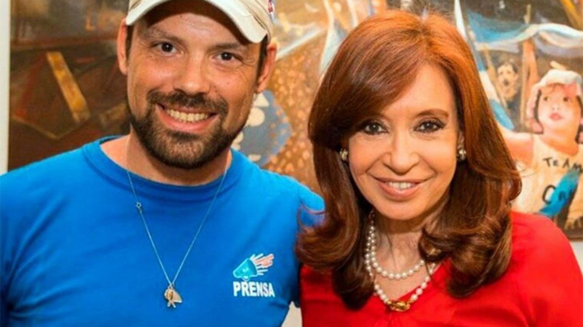 Ezequiel Guazzora con la vicepresidenta Cristina Fernández de Kirchner
