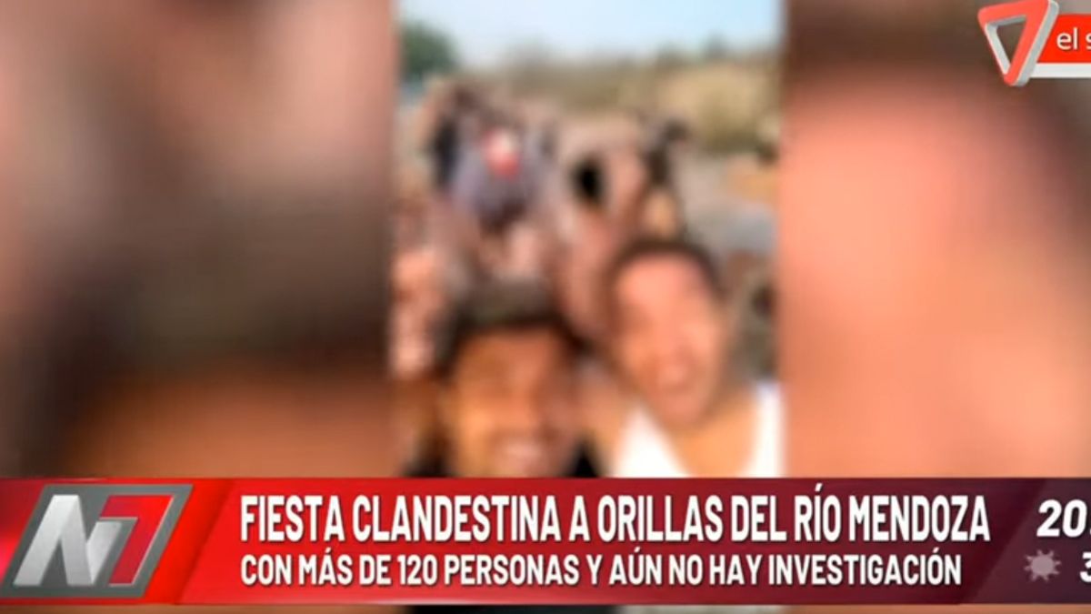 Más de 120 personas participaron de una masiva fiesta clandestina en el río Mendoza