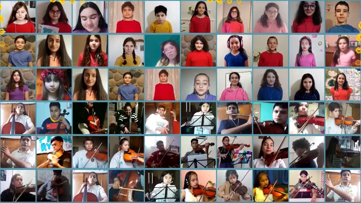 El Coro de niños de la Ciudad y la Orquesta de Pequeños Músicos del Pedemonte.