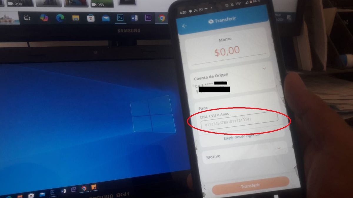 En la App BNA+ del Banco Nación aparece un sospechoso CVU precargado.