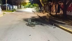 El accidente en Las Heras ocurrió en la esquina de calles Perú y Roca.
