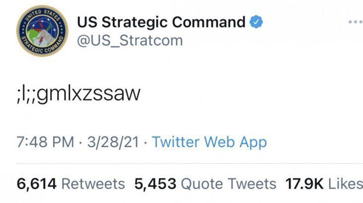 El tuit que despertó todo tipo de teorías en Estados Unidos.