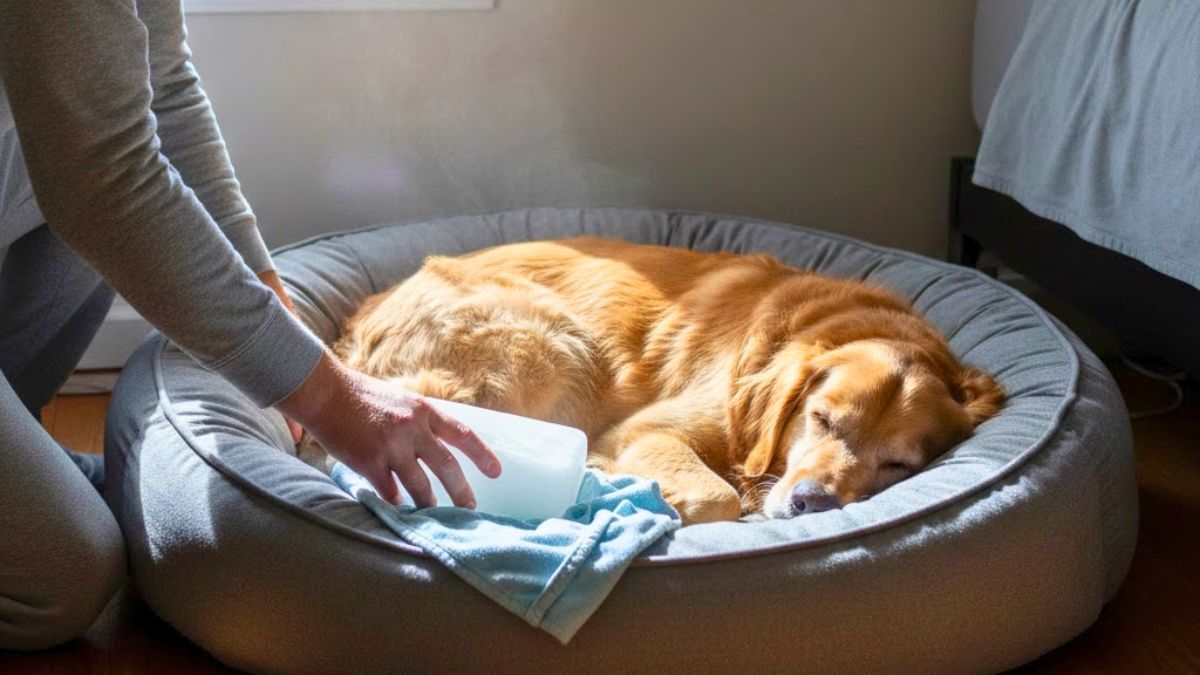 Colocar una botella congelada en la cama de tu perro: por qué recomiendan hacerlo