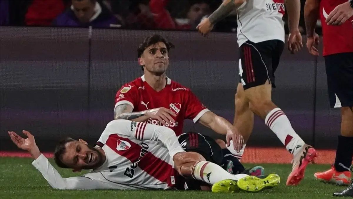Germán Pezzella sufrió una grave lesión en River.