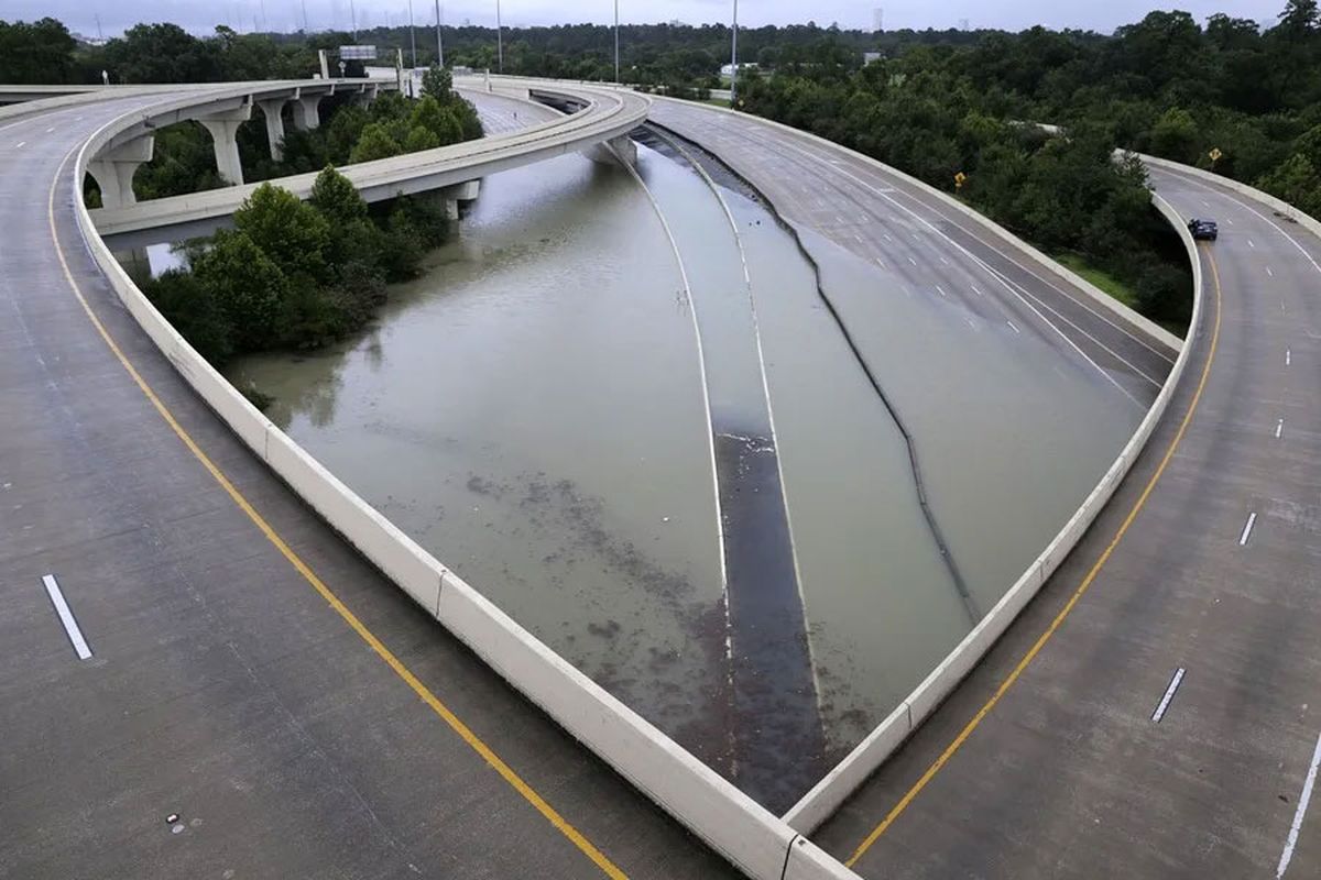 Imagen de archivo de unas inundaciones en Texas. Crédito: EFE/EPA/Michael Wyke.
