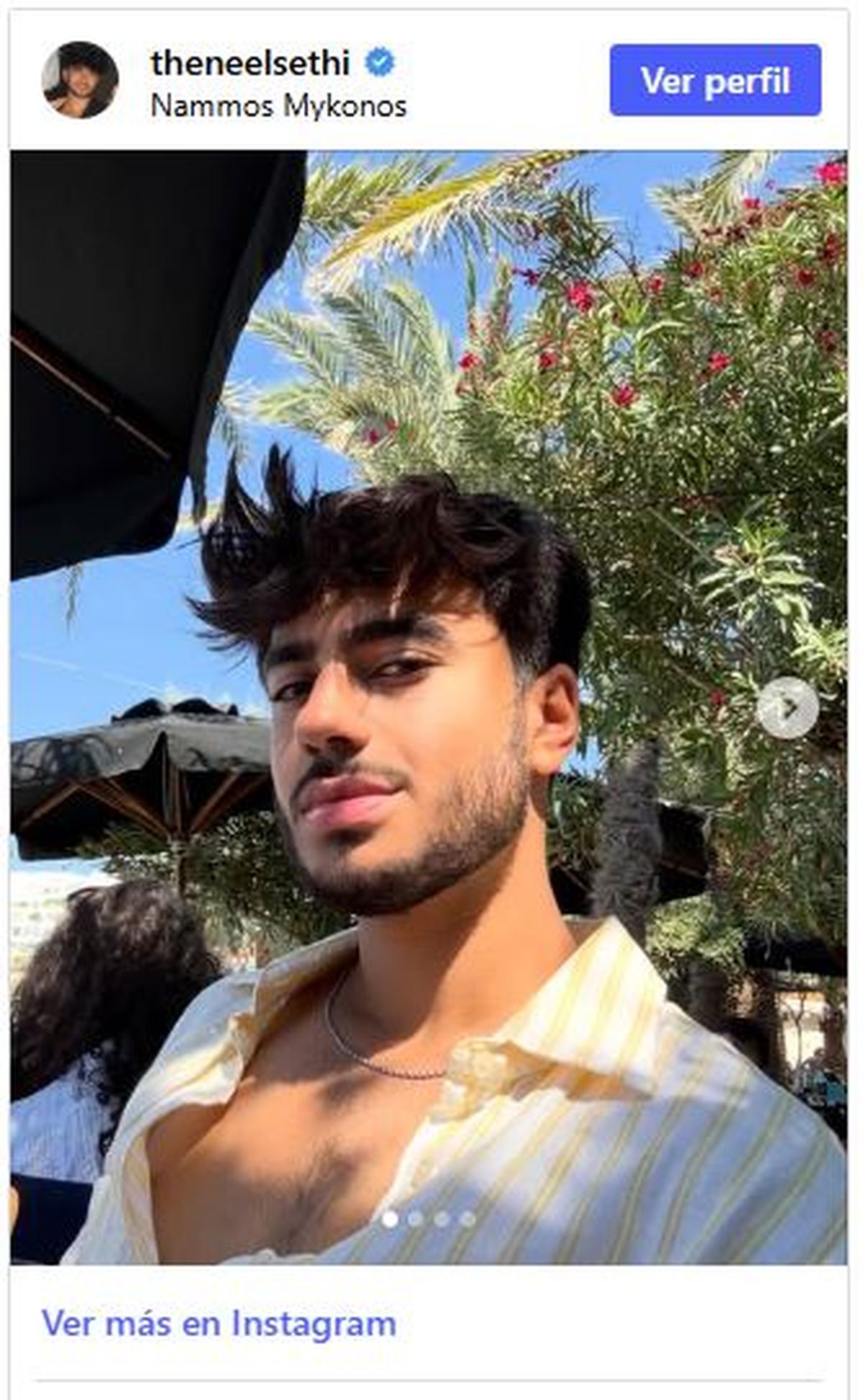 As&iacute; luce hoy Neel Sethi, Mowgli en "El libro de la selva". Foto: Instagram&nbsp;