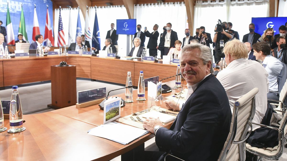 Alberto Fernández en la cumbre del G7.