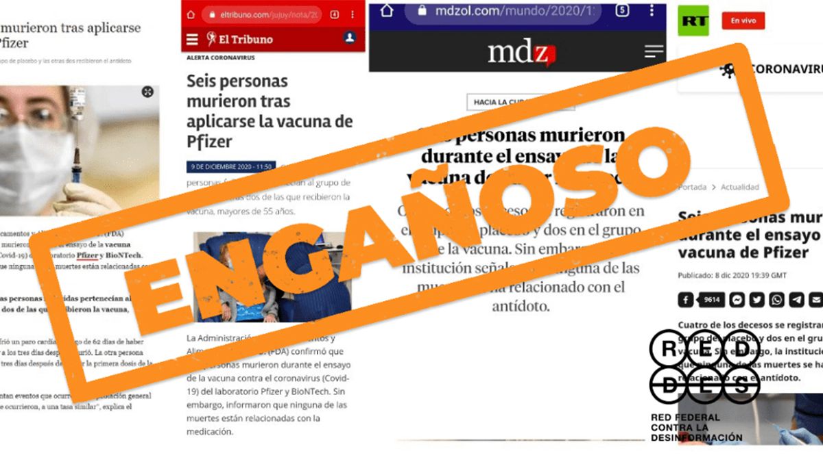 Algunos medios publicaron información engañosa sobre la vacuna de Pfizer.