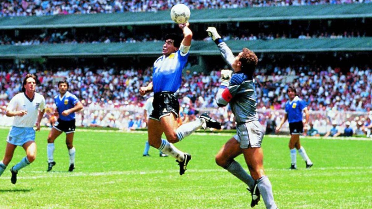 La mano de Dios, uno de sus goles más famosos.