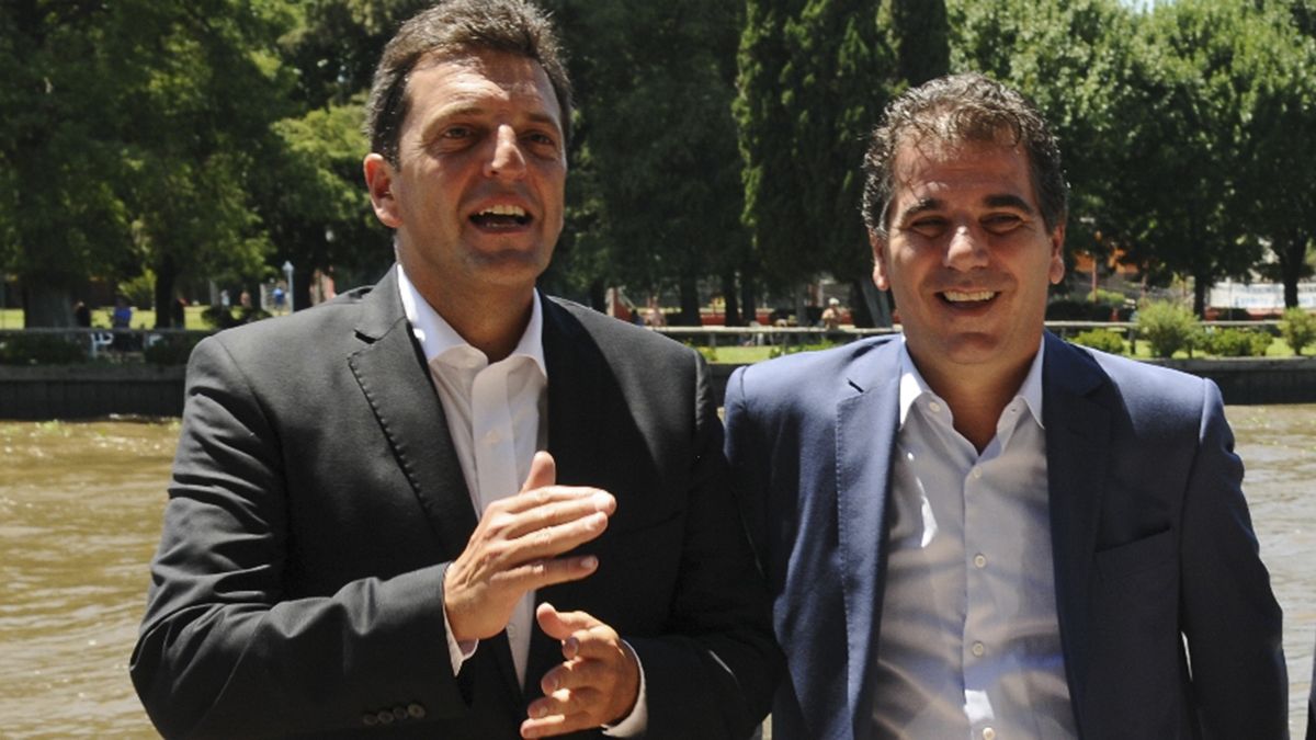 El titular de Diputados, Sergio Massa, y Cristian Ritondo impulsores del proyecto. 