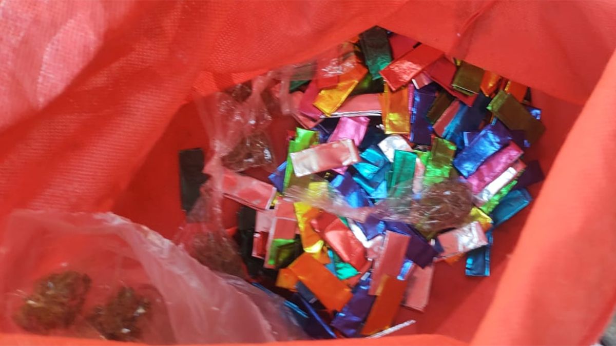 Narcomenudeo. Envoltorios con pequeñas dosis de droga listas para la distribución.