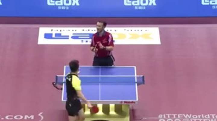 ¡Tremenda! La definición más extraña y efectiva del tenis de mesa