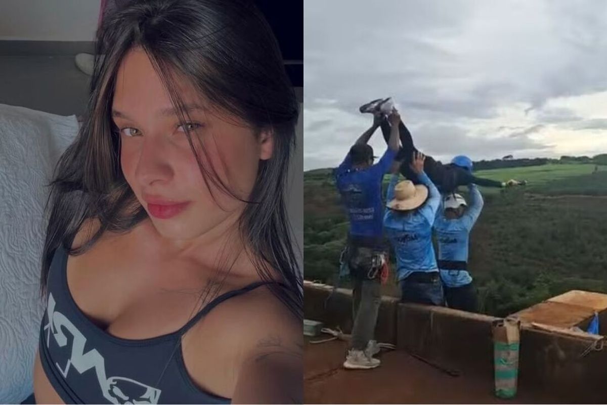 La joven fue arrojada al vacío sin estar atada a una cuerda.