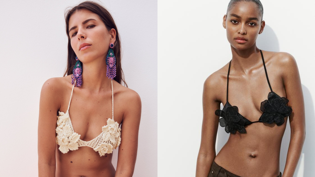 El bikini- similar al que llevó Aitana- con forma de triangulito. El bikini- similar al que llevó Aitana- con forma de triangulito.