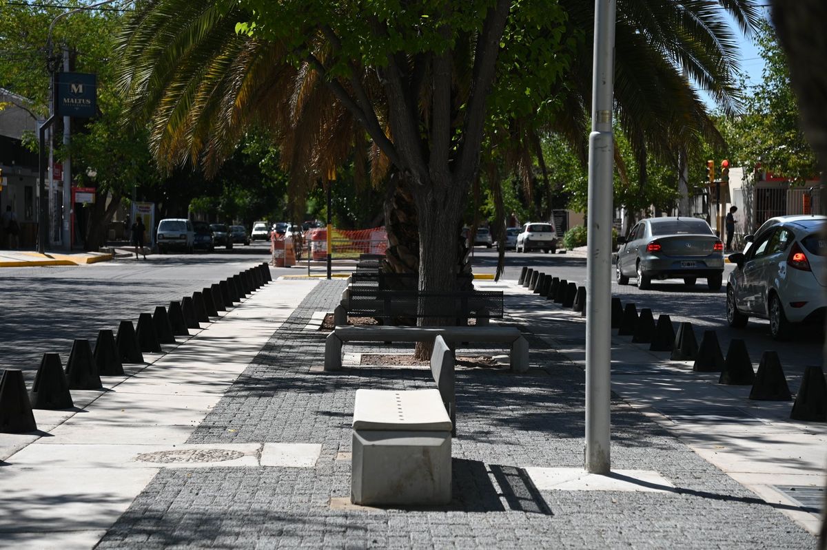 El boulevard frente a la escuela López de Gomara en Guaymallén. El boulevard frente a la escuela López de Gomara en Guaymallén.