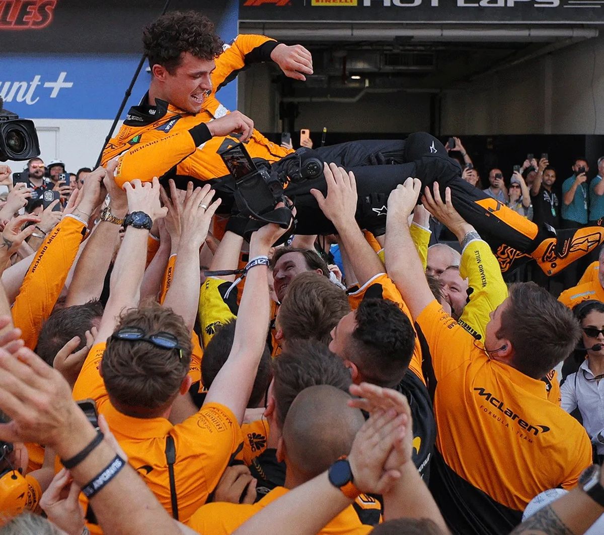 Lando Norris se coronó campeón del Gran Premio de Miami. Lando Norris se coronó campeón del Gran Premio de Miami.