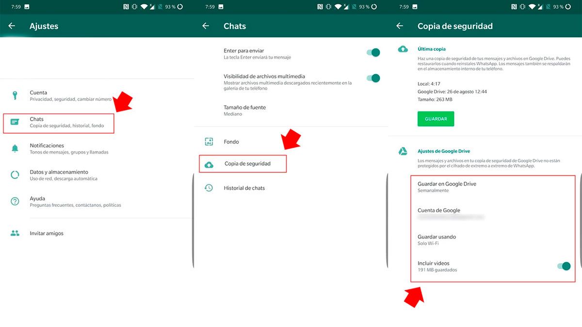 La configuración se realiza una vez y es la app la que se encarga de realizar el backup de forma periódica. La configuración se realiza una vez y es la app la que se encarga de realizar el backup de forma periódica.