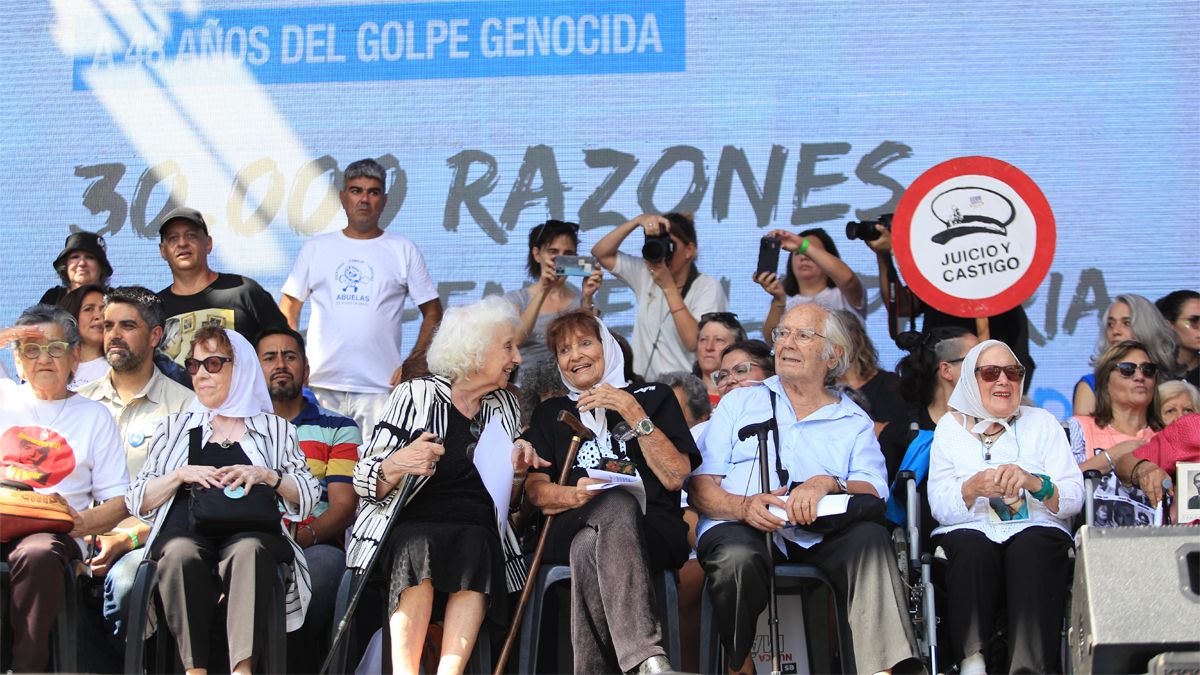 Día de la Memoria. Estela de Carlotto, Taty Almeyda y Adolfo Pérez Esquivel. Día de la Memoria. Estela de Carlotto, Taty Almeyda y Adolfo Pérez Esquivel.