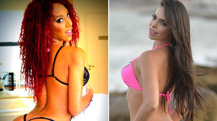Mayra Alexander y Sabrina Ravelli a los gritos en un evento