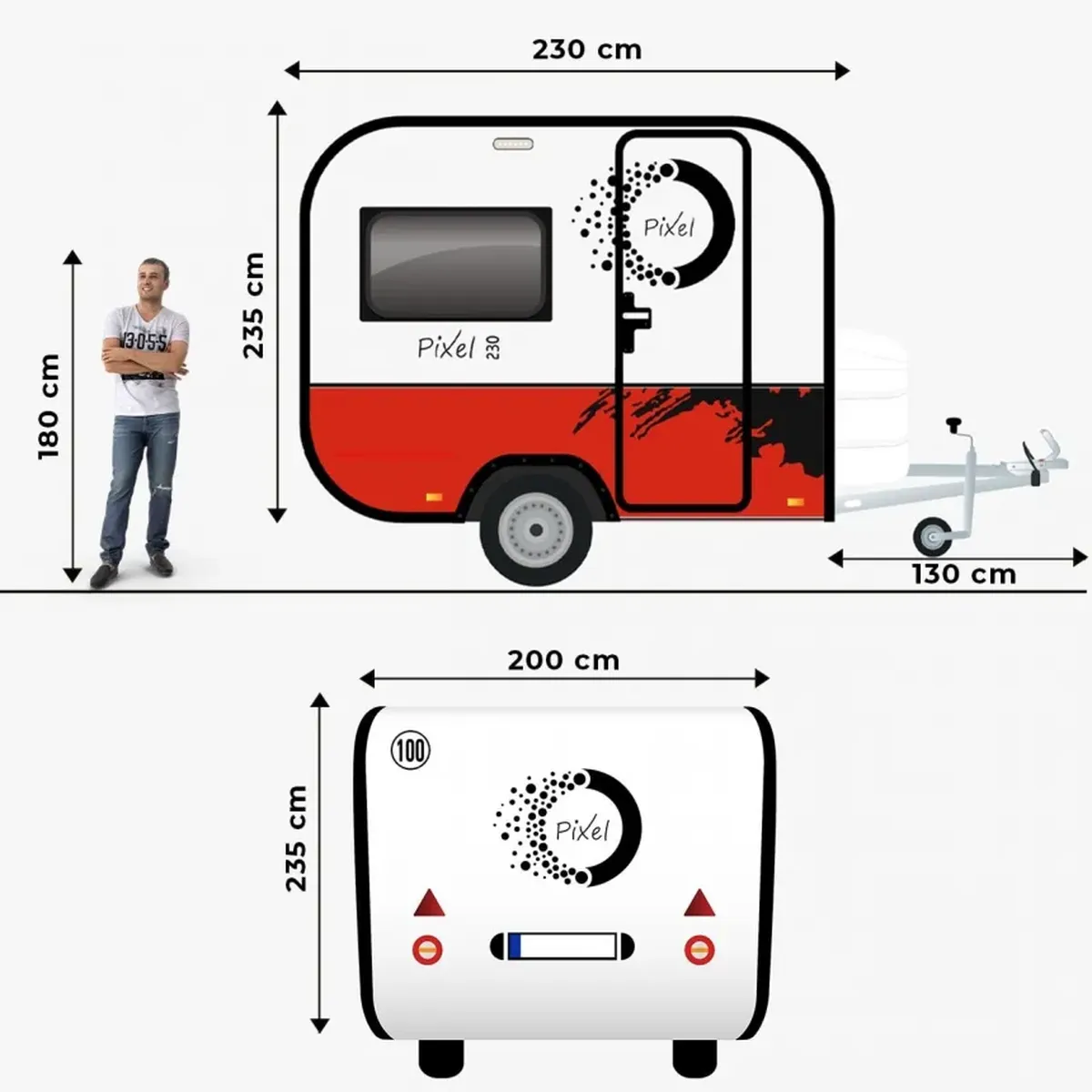 Estas son las medidas de la peculiar casa rodante alemana. Estas son las medidas de la peculiar casa rodante alemana.