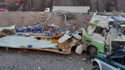 El camionero de Brasil terminó con diversas heridas tras el accidente que sufrió en Uspallata.