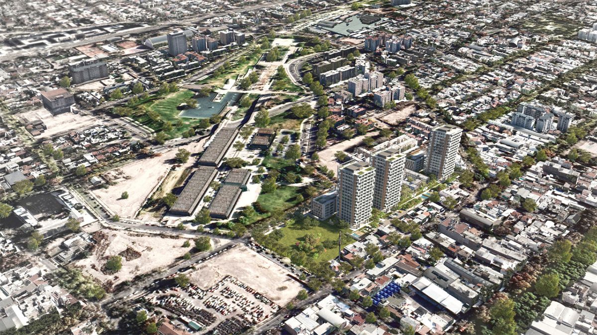 Este megaproyecto inmobiliario está compuesto por 6 edificios (41.000 m² cubiertos y semicubiertos) con capacidad para 456 viviendas (1, 2 y 3 dormitorios).