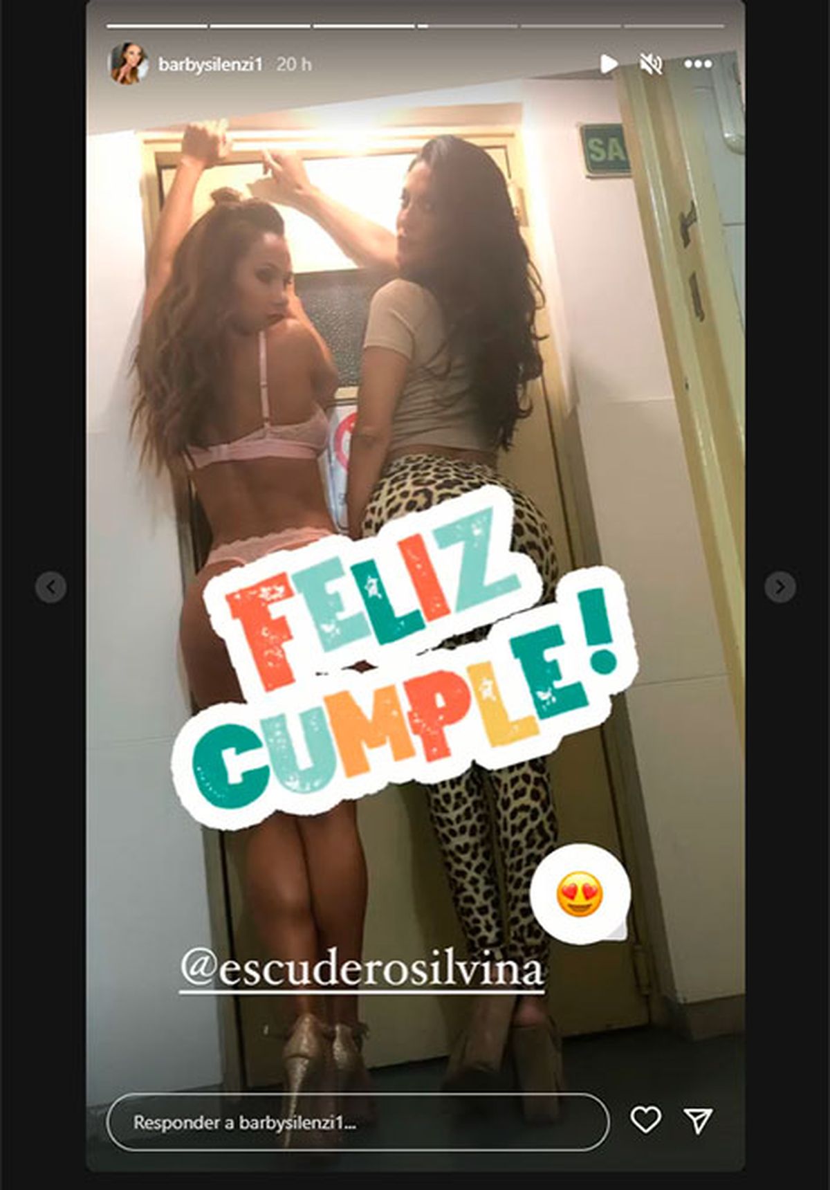 La foto de Barby Silenzi en Instagram para saludar a Silvina Escudero.