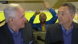 El gesto obsceno de un hincha en la TV brasileña