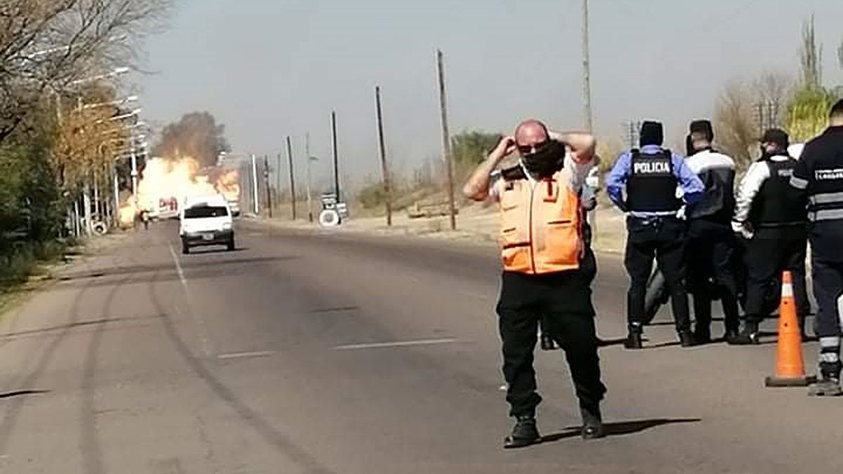 Un caño de gas se prendió fuego en Fray Luis Beltrán