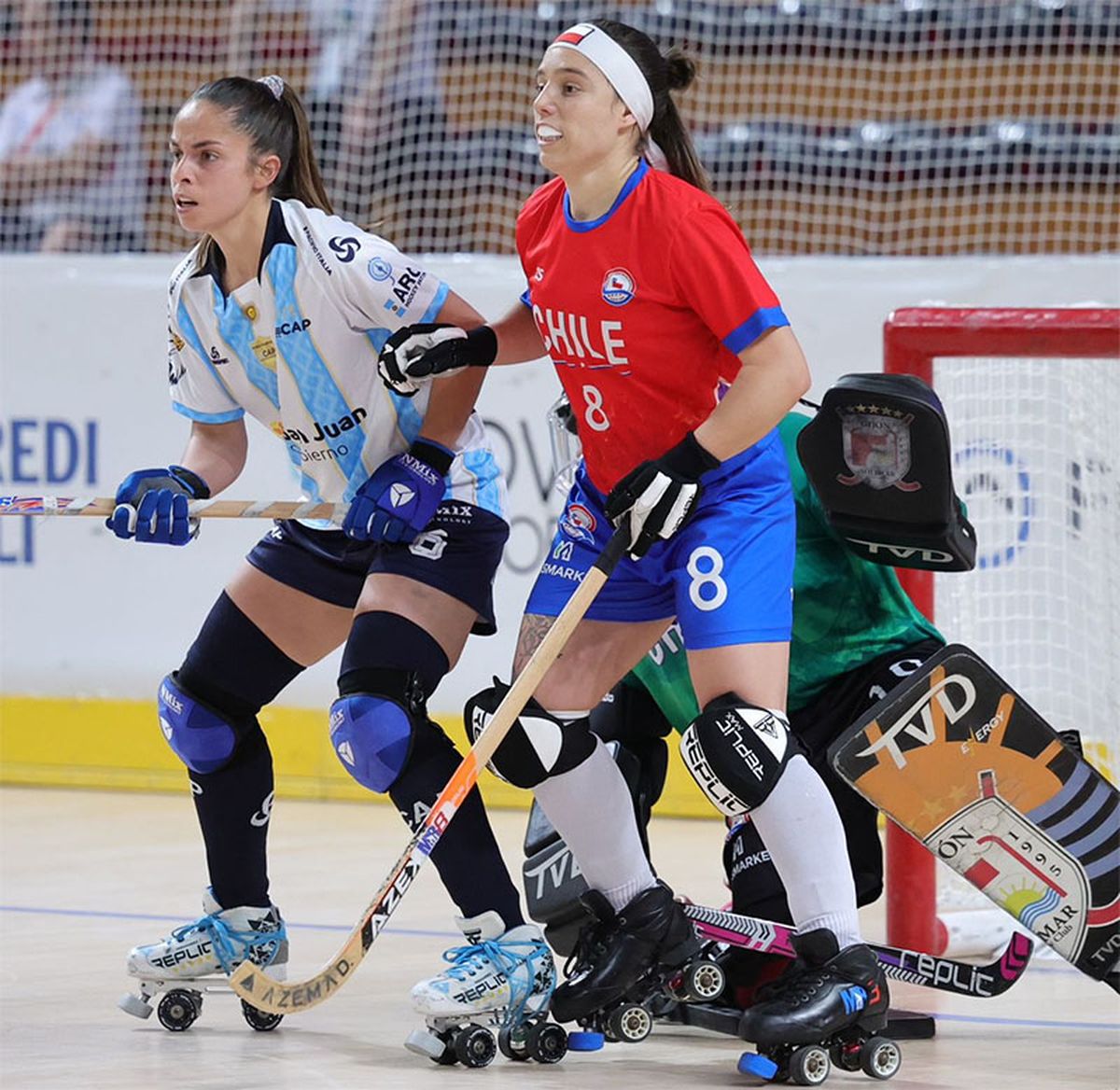 Julieta Fernández marcó un doblete para las Águilas ante Chile.