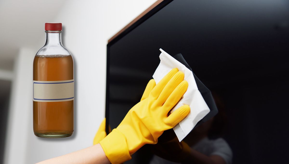 ¿Cuál es la forma correcta de limpiar el televisor con vinagre?