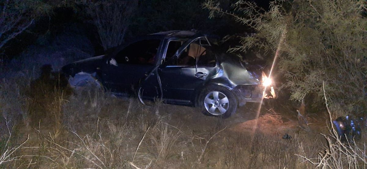 El bora quedó destruido por el accidente de tránsito.