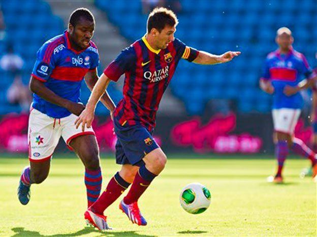Con Martino en el palco, Barcelona aplastó 7 a 0 al Valerenga
