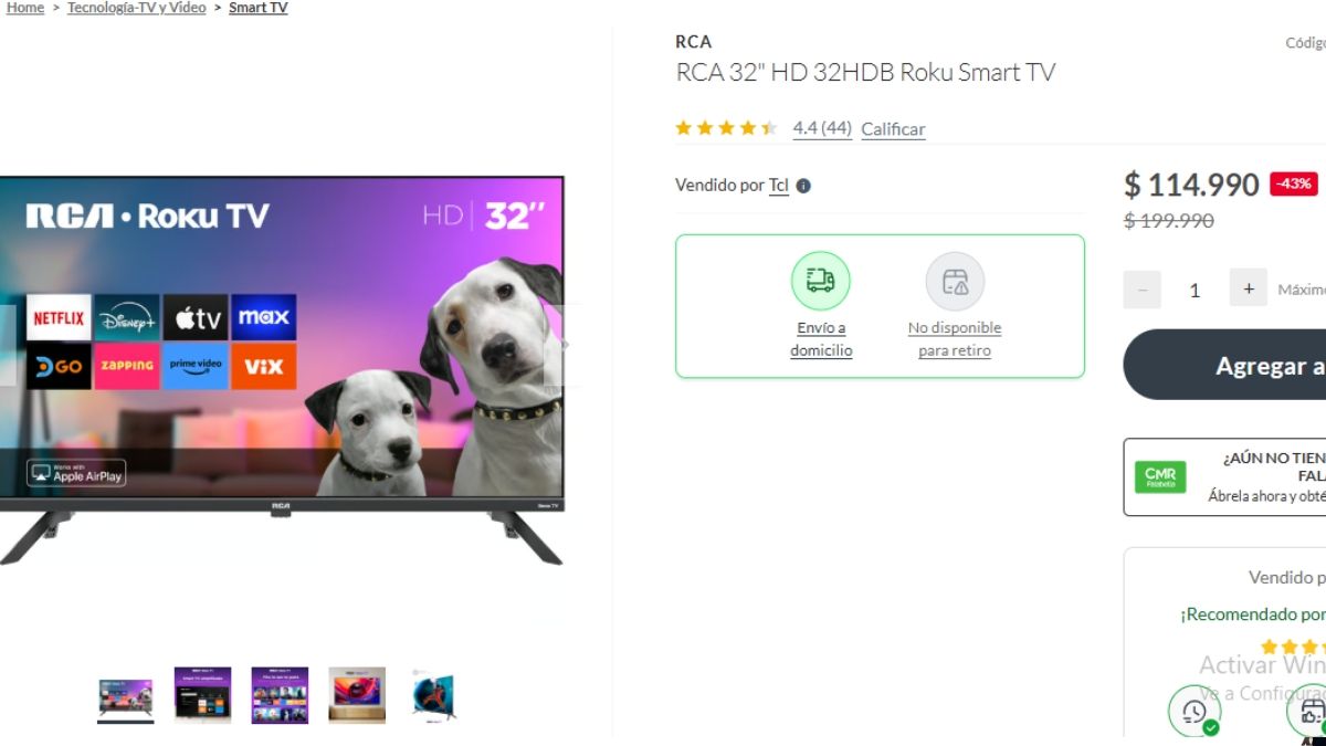 El precio del televisor más económico en Chile. El precio del televisor más económico en Chile.