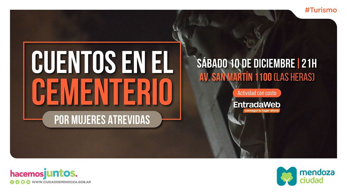 El elenco Mujeres Atrevidas invita a escuchar historias y relatos en el Cementerio.