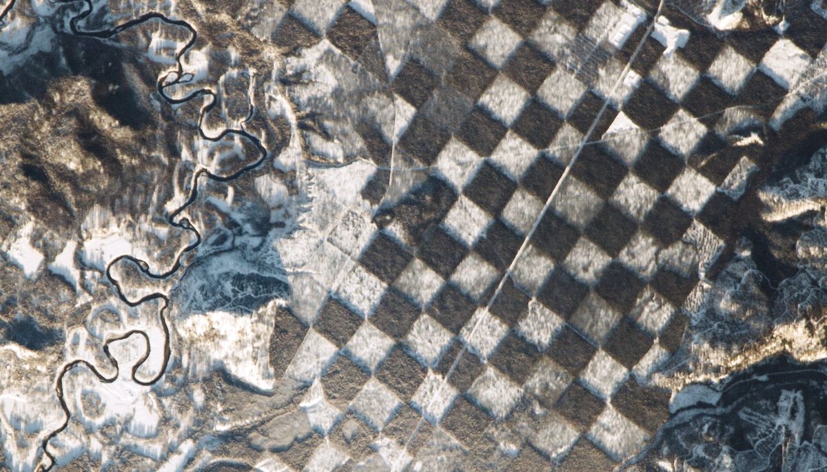 El ajedrez en Estados Unidos que se puede ver desde el espacio.
