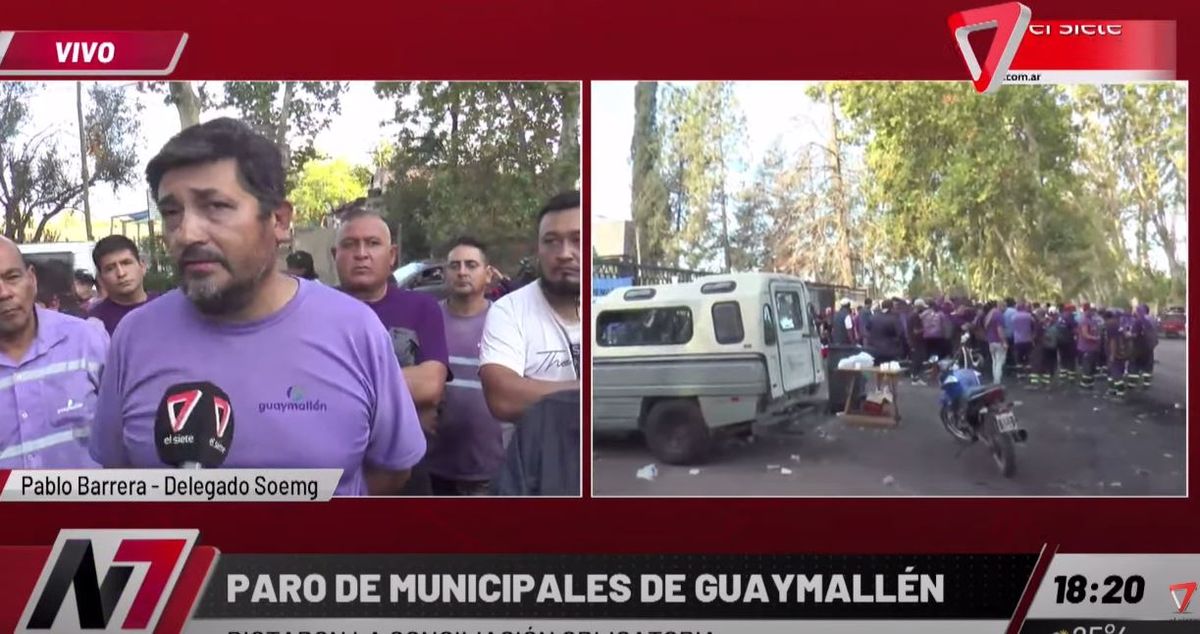 En momentos en que estaba un móvil de Canal 7, los trabajadores fueron notificados de la decisión de la Subsecretaría de Trabajo de dictar la conciliación obligatoria.