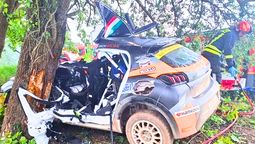 Así quedó el auto del joven piloto italiano muerto.