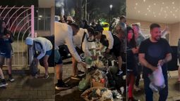 al estilo japones, los hinchas de la lepra levantaron la basura