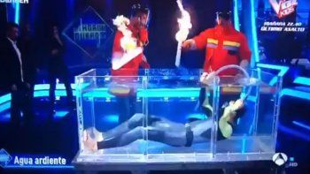 El peligroso experimento con fuego que salió mal en un programa en vivo