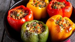 La receta de pimientos rellenos con carne y arroz es una idea imperdible para sorprender a la familia. Foto: gentileza Paulina Cocina.