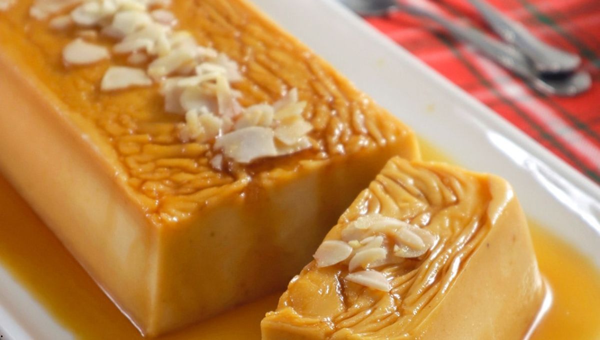 Flan de turrón