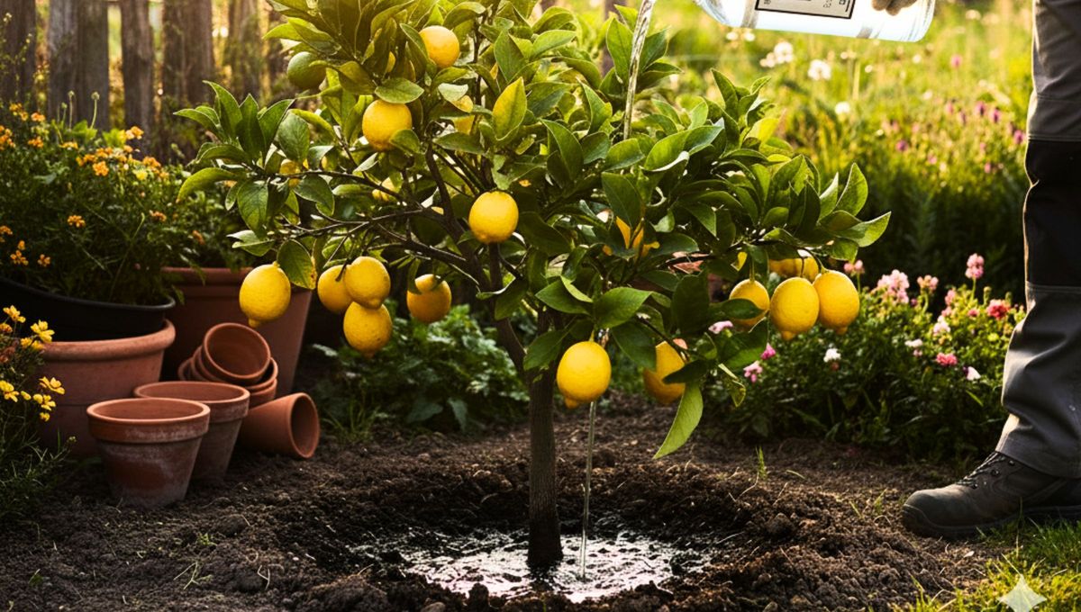 El vinagre puede ser beneficioso para el árbol limonero.