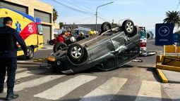 Vuelco en Maipú en un accidente de tránsito.