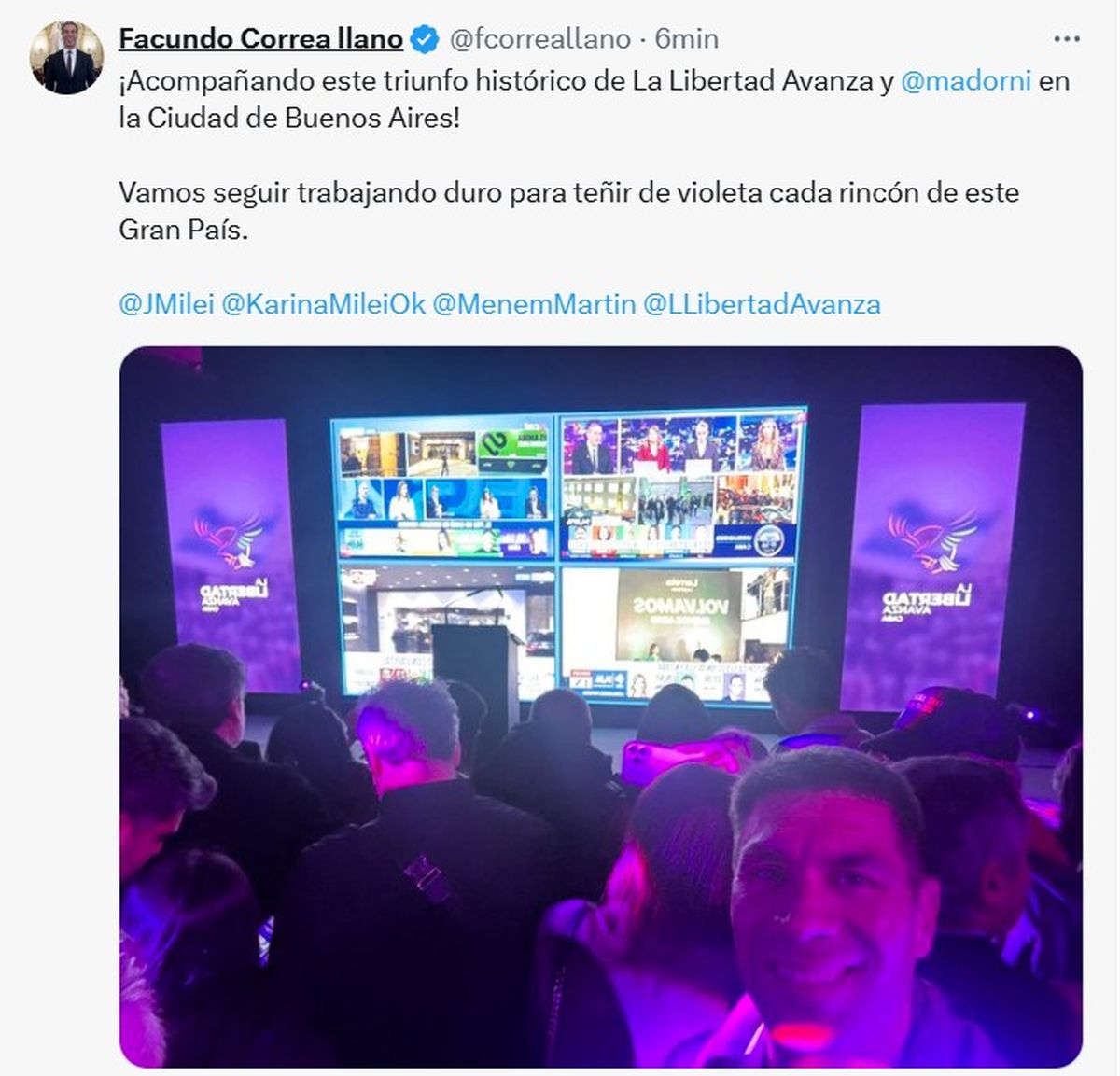 Los posteos de Facundo Correa Llano tras las elecciones en CABA. Los posteos de Facundo Correa Llano tras las elecciones en CABA.