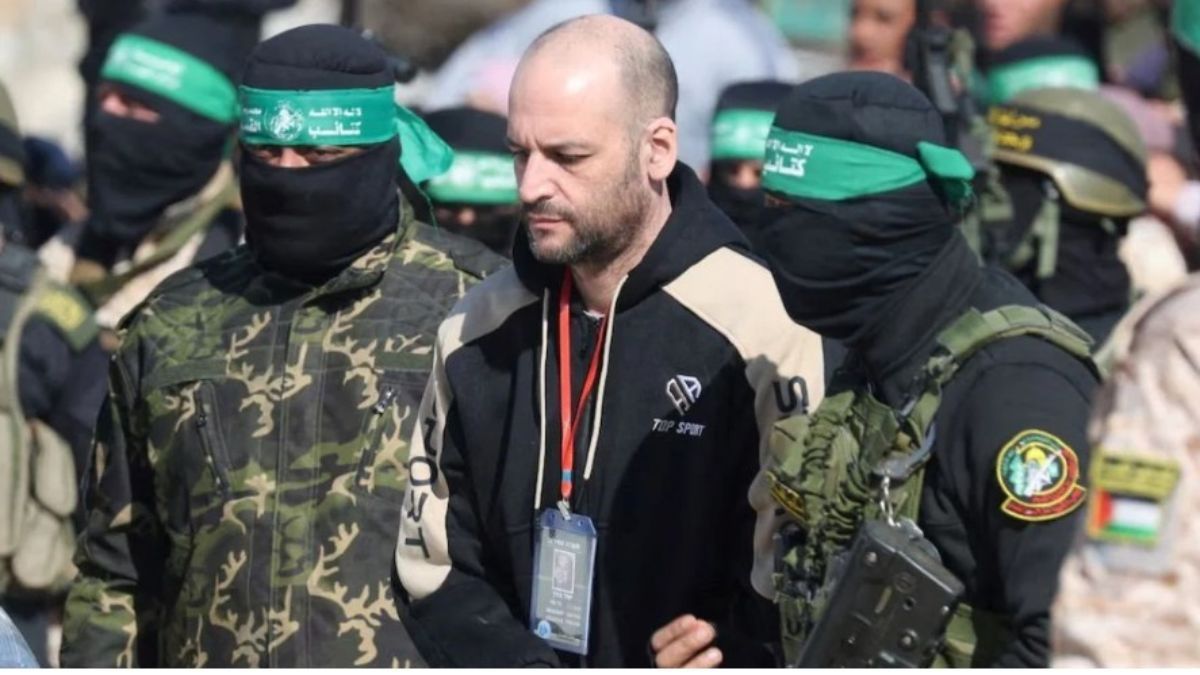 El rehén argentino Iar Horn que fue liberado este sábado por Hamas.
