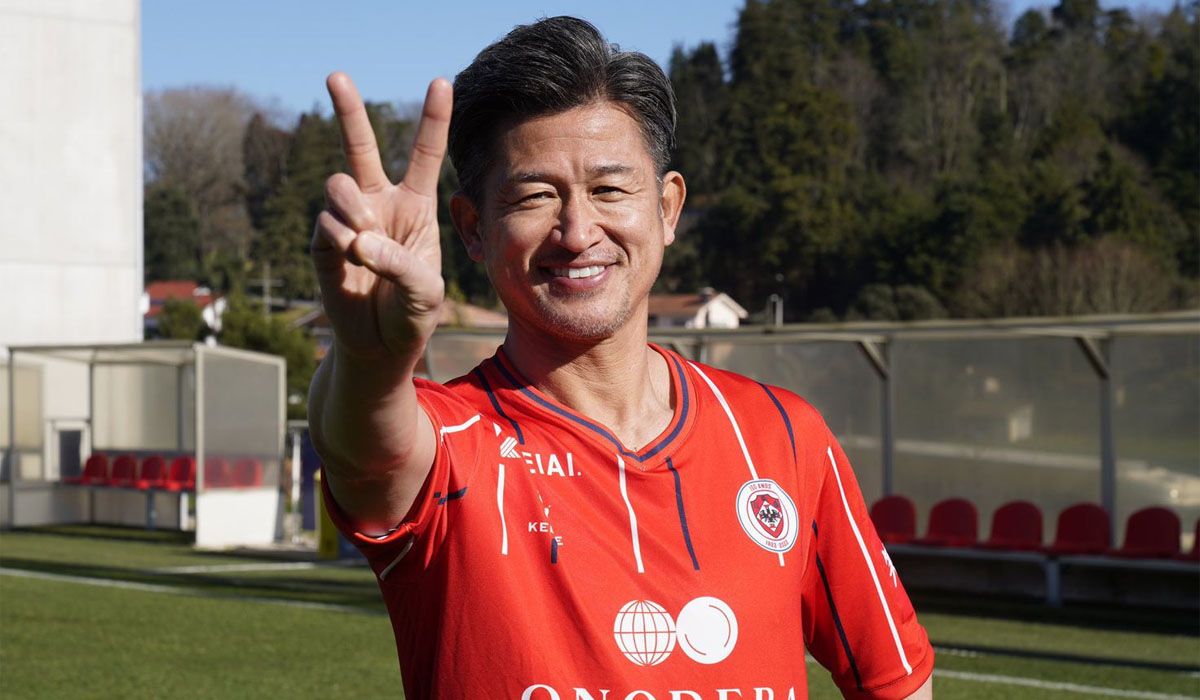 Kazuyoshi Miura, el futbolista japonés que a los 56 años juega en Europa.