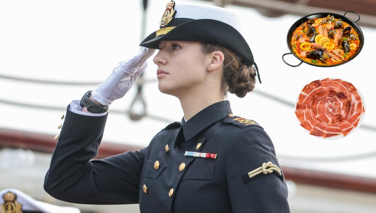Paella, jamón ibéricos y otras delicias: qué menú consume la princesa Leonor en alta mar
