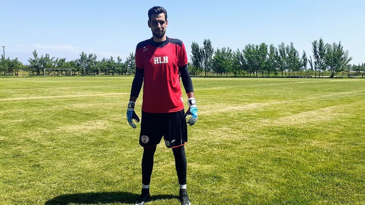 El arquero del Globo Emmanue Bilbao. Foto: gentileza Prensa Huracán Las Heras.