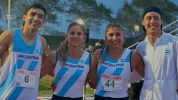 Pinti con la posta que logró la medalla.